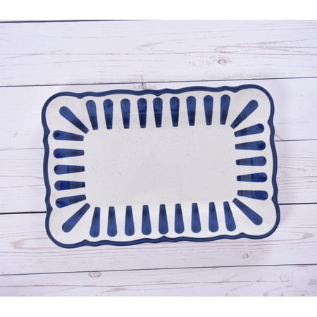 - Mainstays Country Classic Striped Melamine Serve Tray