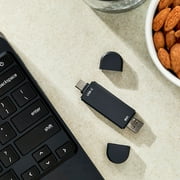 onn USB C/USB 2.0 Memory Card Reader for SD/Micro SD Cards