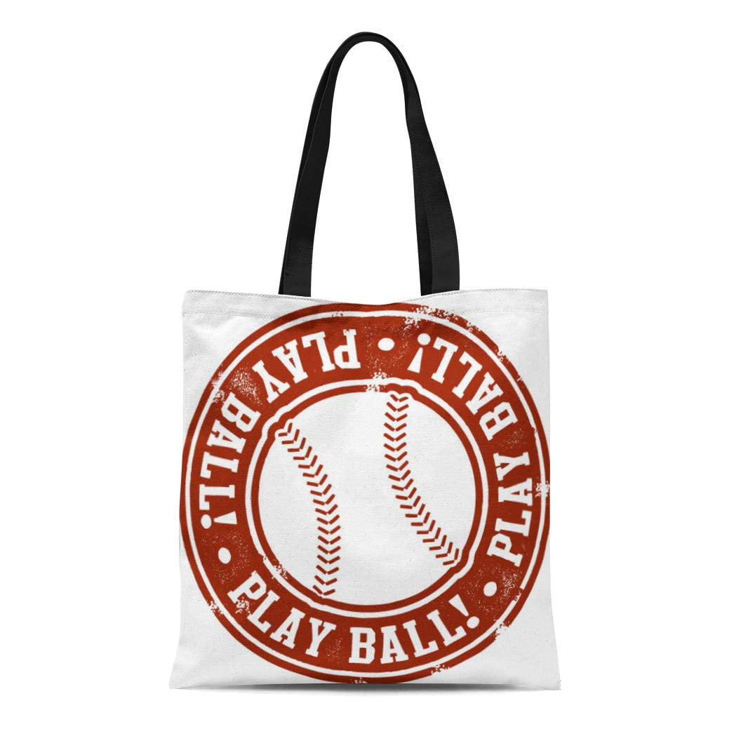 softball canvas tote
