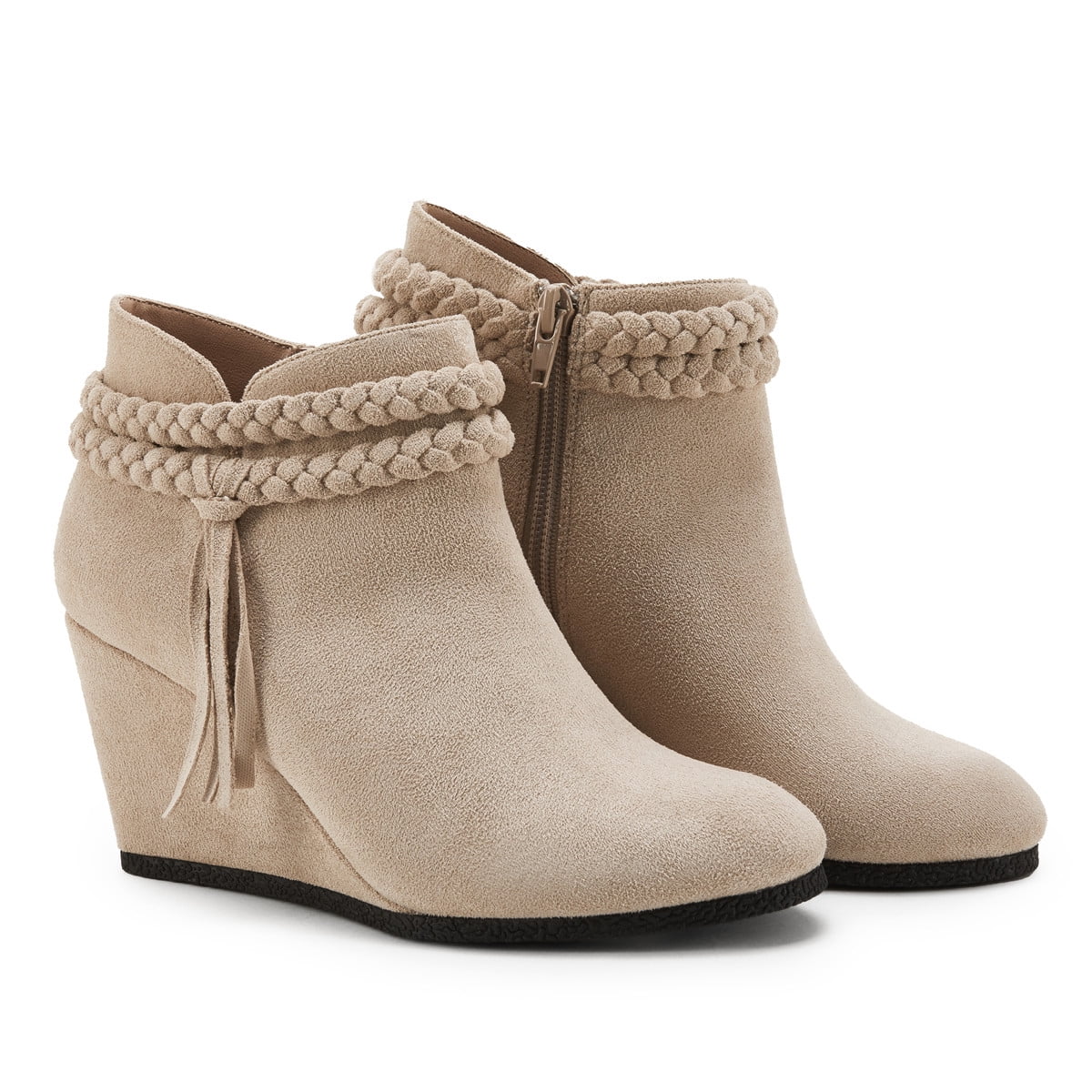 Buy Hemlock Ankle Boots Women,Ladies Winter Dress Boots Zipper High Heels  Booties Shoes Pointed Top Boots (US:8, Beige) Online at desertcartINDIA