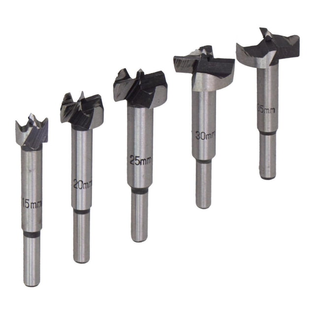 Kit 5 Brocas Forstner Bisagra 15-35 Mm Madera Taladro Router Kingsman 300210