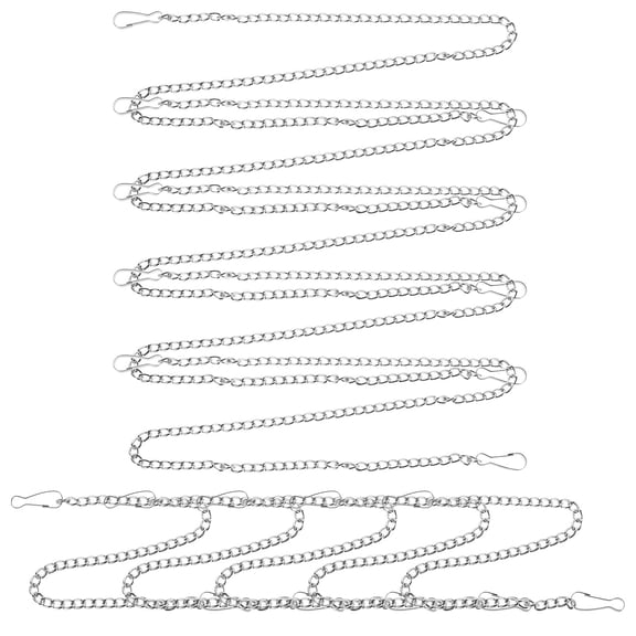 VORCOOL 10Pcs Plated Silver Iron Hanging Chains Lightweight Durable for Picture and Poster Display