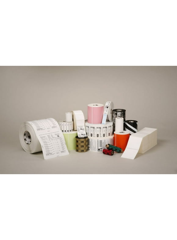 Zebra Thermal Transfer Barcode Label, 4" x 6.5" Paper Label with 3" Core, 900 Labels Per Roll, 4 Rolls