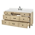 thumbnail image 4 of Ariel Monroe 66 Inch Single Oval Sink Bathroom Vanity With Carrara White Quartz Countertop 1.5 inch Edge In Oak, 4 of 7