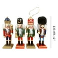 thumbnail image 2 of 4 PCS Wooden Nutcracker Ornament Christmas Nutcracker Figures for Christmas Decor, 2 of 8