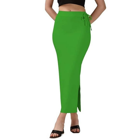 Stylesindia Stretchable Saree Shapewear Petticoat for Women, Cotton Blended,Petticoat,Skirts for Women,Shape Wear Dress (GREEN, XL)