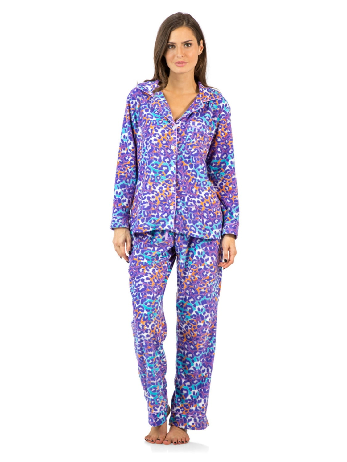 Ashford & Brooks Women's Cozy Micro Fleece Pajama Set - Walmart.com