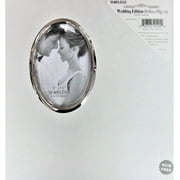 White Wedding Photo Album with Oval Opening on Cover- Holds 30 - 8x10 Photos