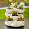thumbnail image 4 of The HC Companies 8 Inch Pixie Indoor Stacking Plant Pot (2 Pack), 4 of 12