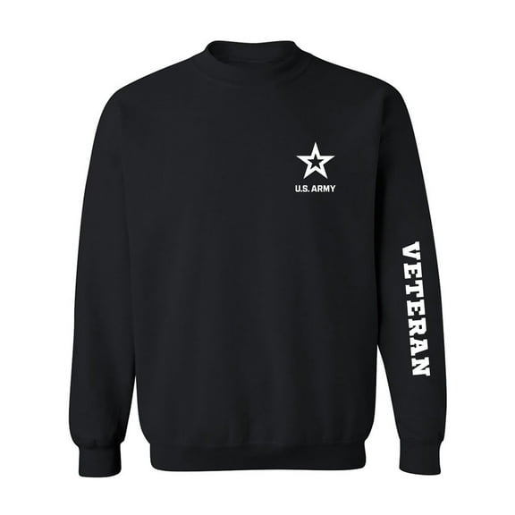 Army "Veteran" White Sleeve Print Crewneck Sweatshirt