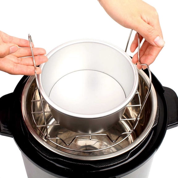 Stainless Steel Steam Rack for Pressure Cooker – 7.7" Foldable Trivet with Handles – Multi-Purpose Steamer Basket Insert Cooking Eggs, Fish & Vegetables