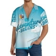 thumbnail image 3 of KLL The Travel Adventure Begins Print Men's Shirt Short Sleeve Button Down Summer Cuba Beach Shirts- 4X-Large, 3 of 7