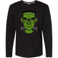 thumbnail image 3 of Inktastic Halloween Frankenstein Head Long Sleeve T-Shirt, 3 of 5