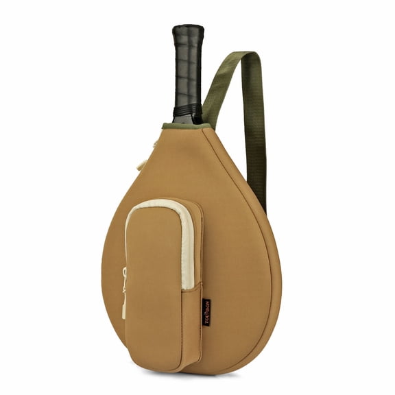 TOURBON Crossbody Shoulder Pickleball Paddle Bag Sports Padel Racquet Bag Neoprene Light Weight