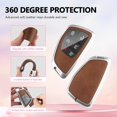 thumbnail image 4 of Key Fob Cover Compatible with Chevrolet Tahoe Suburban Silverado GMC Sierra Yukon Denali Buick Envision 2020-2025 5 Button Keychain Case Holder Protector,Silver-Brown, 4 of 6