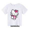 thumbnail image 3 of Camiseta de Hello Kitty para niños, ropa para niñas Kawaii, camiseta de bebé, camisetas informales de manga corta con dibujos animados de Anime para hombres y mujeres, 3 of 5