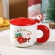 thumbnail image 1 of Fiudx Liquidación navideña Bonita taza de Papá Noel, taza de cerámica con forma de árbol de Navidad, taza de regalo con tapa y cuchara, 1 of 6