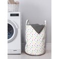 thumbnail image 3 of Swan Laundry Bag, Rainbow Colored Swans Pattern Birds Wings Themed Nursery Kids Print, Hamper Basket with Handles Drawstring Closure for Laundromats, 13" x 19", Multicolor, by Ambesonne, 3 of 4