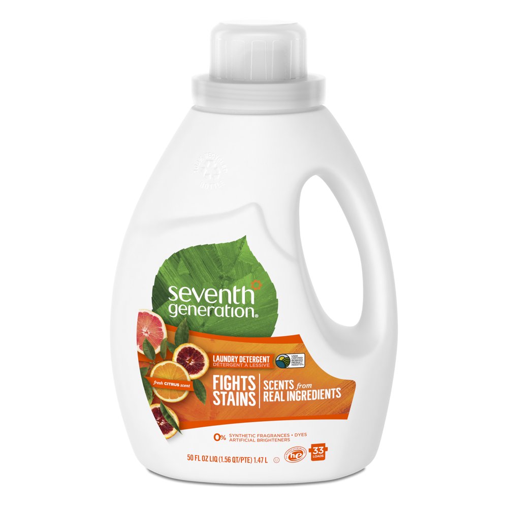 Seventh Generation Liquid Laundry Detergent, Fresh Citrus scent, 33