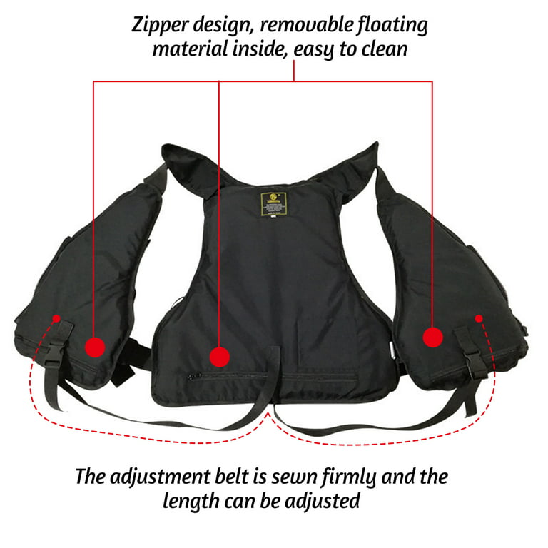Ymiko Life Jackets Adults Life Vest Adult Adjustable Canoe Kayak Dinghy Sailing Buoyancy Aid Jacket For Men/Women With Multi Pockets