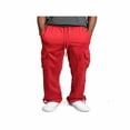 thumbnail image 1 of Fashion Men‘s Jogger Heavy Weight Fleece Cargo Pocket Sweat Pants, 1 of 5