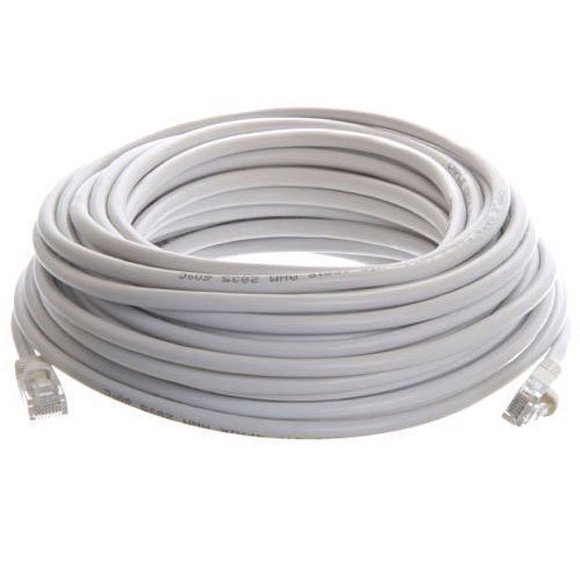 100 FT RJ45 Cat5 Ethernet LAN Network White Cable For PC PS Xbox Internet Router
