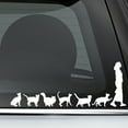 thumbnail image 3 of Walbest Car Auto Vehicle Body Window Cute Cats Follow Lady Reflective Decals Sticker, 9.0" x 3.5", 3 of 7