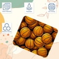 thumbnail image 3 of Basketball 8.3x9.8 Inch Square Non-Slip Rubber Bottom Mouse Pad, Desk Pad, Desk Mat - Printed Design for Office and Gaming, 3 of 6