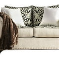thumbnail image 2 of Benjara BM207275 Fabric Upholstered Wooden Loveseat with Scrolled Arms, Beige, 2 of 5