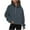 Navy, variant on Womens Sweatshirts with Thumb Hole Half Zipper Fleece Athletic Pullovers Mock Neck Fall Winter Oversized Sweat Shirt