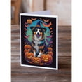thumbnail image 2 of Carolines Treasures DAC1471GCA7P 5 x 7 in. Australian Shepherd Witchy Halloween Greeting Cards & Envelopes - Pack of 8, 2 of 3