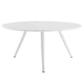 thumbnail image 3 of Modway Lippa 60" Round Wood Top Dining Table with Tripod Base in White, 3 of 4