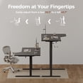 thumbnail image 4 of unbranded 63 Inch L-Shaped Standing Desk with Cable Management, Corner Stand Up Desk, Electric Adjustable Computer Desk for Home Office Work, Black, 4 of 16