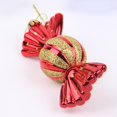thumbnail image 2 of 5 adornos navideños con forma de caramelo rojo, adornos navideños con forma de caramelo, adornos navideños colgantes, brillantes y relucientes para la decoración de fiestas navideñas, 2 of 4