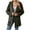 Army Green, variant on MIUOWANP Fall Jacket Women Long Women's Solid Winter Faux Coats Long Sleeve Lapel Pockets Fleece Jacket Casual Trendy Outerwear Army Green XXL