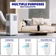 thumbnail image 2 of EastVita 8,000 BTU Portable Air Conditioner with Remote Control, 3-in-1 AC Unit, Dehumidifier, Fan, for Room up to 350 Sq.Ft, White, 2 of 5