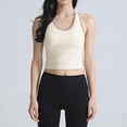thumbnail image 4 of Seamless High Elasticity Ribbed Sports Top for Women with Integrated Chest, 4 of 7