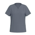 thumbnail image 6 of Mlqidk Medical Scrubs for Women Set V Neck Top & Jogger Pant with Pockets Comfortable Scrubs Set Nurse Uniform Gray XL, 6 of 8