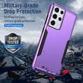 thumbnail image 6 of for Samsung Galaxy S21 Ultra Case, S21 Ultra Case with Screen Protector,[ Grade Drop Tested] Heavy-Duty Tough Rugged Shockproof Protective Phone Case for Galaxy S21 Ultra 6.8 inch (Purple), 6 of 6
