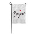 thumbnail image 1 of JSDART Pink Drawing Bonjour Lettering Ink Hello Abstract Drawn Garden Flag Decorative Flag House Banner 12x18 inch, 1 of 1