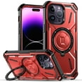 thumbnail image 6 of MagSafe Compatible Military Grade Hybrid Case with Kickstand Ring Holder for iPhone 15 Pro - Red, 6 of 9