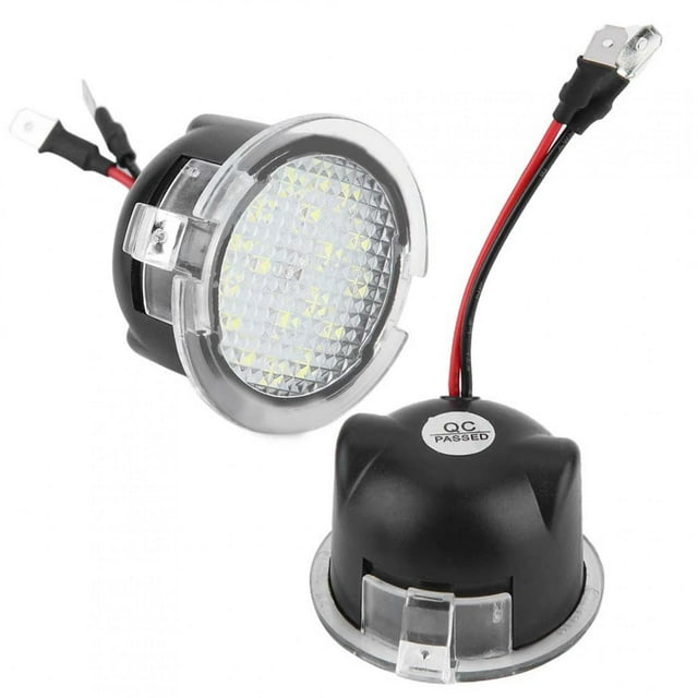 Luz de charco con vista trasera, 18 LED, 1,8 W, luz de charco con vista trasera individual, luz de charco con espejo, características mejoradas