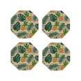 thumbnail image 2 of Balery 4 Pcs Pineapples Palm Leavesleather Coasters Set, Drink Table Cup Coasters For Living Room Kitchen Coffee Decor, 2 of 9