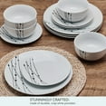 thumbnail image 5 of Studio Nova Linear Symphony 12 Piece Porcelain Dinnerware Set White, 5 of 10