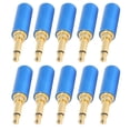 thumbnail image 3 of Conector de repuesto de 3,5 mm Conector de audio para auriculares Carcasa de cobre mono Terminal de soldadura chapado en oro Cabezal de equilibrio estéreo, 3 of 8