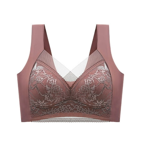 3pcs Wireless Bras for Women Plus Size Comfort Lightly Lace Seamless Bralettes Ladies Push up Full Coverage Wirefree Underwear Bra