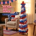 thumbnail image 3 of Ayieyill 4th of July Decor Patriotic Decorations, 5ft Patriotic Tree Independence Day Tree, Pop Up American Tree for Memorial Day & Veterans Day Decor Indoor, 3 of 6