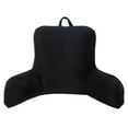 thumbnail image 3 of (2 pack) Mainstays Micro Mink Plush Backrest Lounger Pillow, Rich Black Poly Micro Mink, 3 of 8