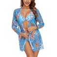 thumbnail image 2 of SAYOO - Blusas para mujer, falda transparente con amarre/cárdigan de manga larga para cubrir ropa de playa SAYOO Sexy, 2 of 5