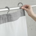 thumbnail image 3 of Zenna Home Smart Curtain Hendrix View Fabric Shower Curtain with Attached Roller Glide Hooks, 3 of 5